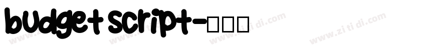 budget script字体转换